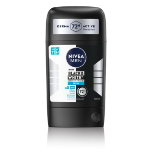 Nivea Men invisible black&white original мъжки део стик 50мл, Годен до: 31.7.2026 г.