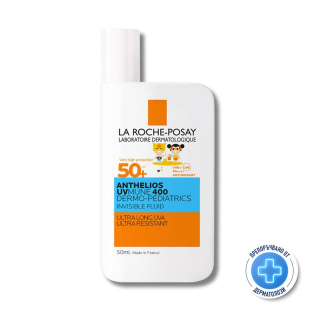 La Roche-Posay Anthelios Uvmune 400 Dermo-Pediatrics слънцезащитен флуид за деца SPF 50+ 50мл 886307 Годен до: 30.11.2026 г.