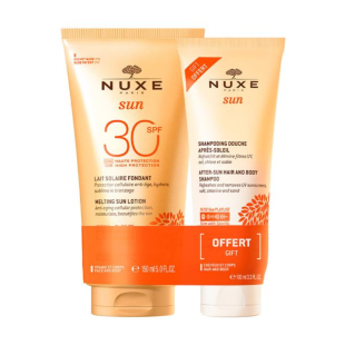 Nuxe Sun Слънцезащитен лосион SPF30 150мл + Nuxe Sun Шампоан за коса и тяло за след слънце 100мл