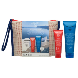 Apivita Bee Sun Safe Слънцезащитен гел-крем за лице SPF50 50 мл + Гел-крем за след слънце 100мл