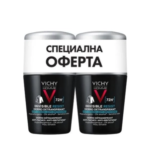 Vichy Homme дезодорант рол-он против петна и интензивно изпотяване за мъже 72ч 50мл x 2 701774