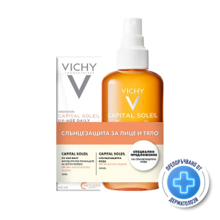 Комплект Vichy Soleil  UV Age флуид SPF50+ 40мл + Вода за подобряване на тена SPF30