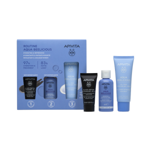 Комплект Apivita Aqua Beelicious Гел крем 40мл + Детокс гел 15мл + Тоник 50мл