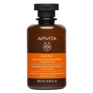 Apivita shine & revitalizing ревитализиращ шампоан с портокал и мед 250ml