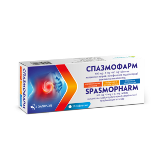 СПАЗМОФАРМ таблетки при спазми и колики х 20