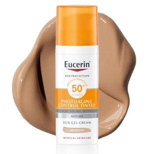 Eucerin слънцезащитен крем за лице оцветен medium spf 50+ 50мл
