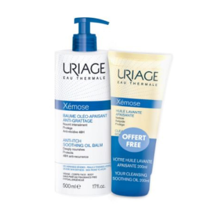 Промо комплект Uriage Xemose C8+ олио-балсам 500 ml +  измивно олио 200 ml
