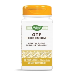 Хром (никотинат) GTF капсули за контрол на кръвната захар 200мгр х100 Nature's Way