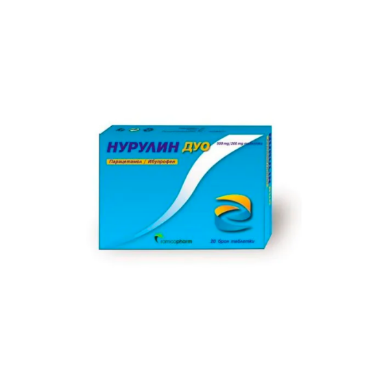 Нурулин дуо таблетки при болка и висока температура 500 мг/200 мг x20 Ramcopharm