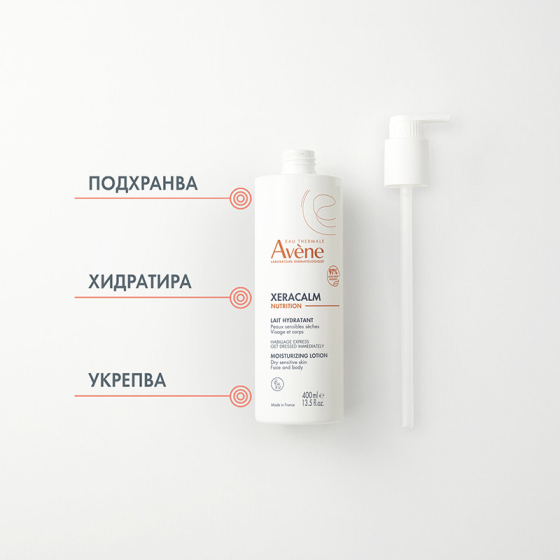 Avene XeraCalm nutrition хидратиращо мляко 400мл