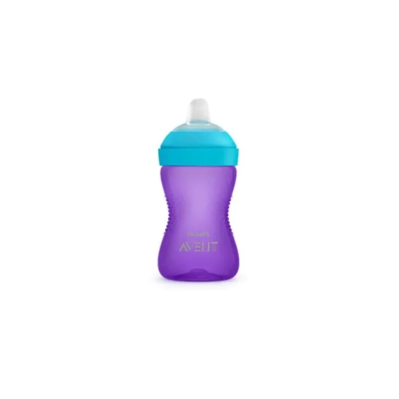 Чаша с мек накрайник My Grippy 300мл лилава 9м+ Avent
