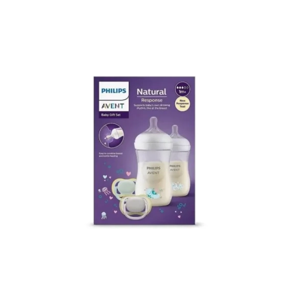 Сет серия Natural Response Sea Deco - бутилки и залагалки Avent