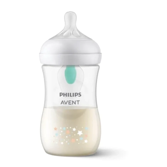Бутилка Natural Response AirFree 260мл 1м+ с биберон с поток 3 за момиче Avent