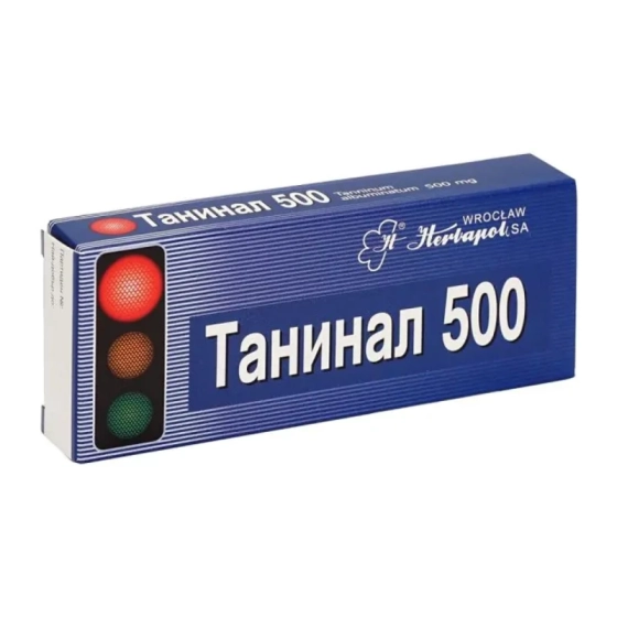 Танинал при диария 500 мг х20 таблетки Herbapol