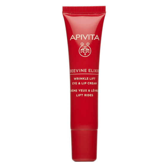 Apivita Beevine Elixir Коригиращ бръчките лифтинф крем за околоочен контур и устни 15 мл Годен до: 30.11.2026 г.