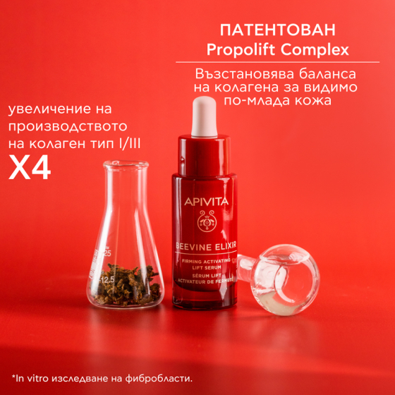 Apivita Beevine Elixir Коригичащ и стягащ серум против стареене с лифтинг ефект 30 мл