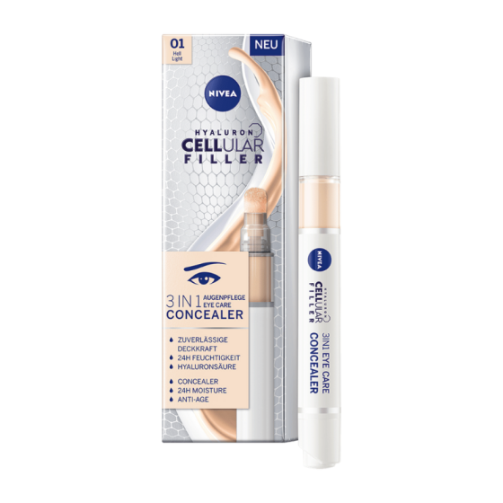 NIVEA CELLULAR 3in1 Околоочен крем против бръчки и коректор светъл тон 4мл