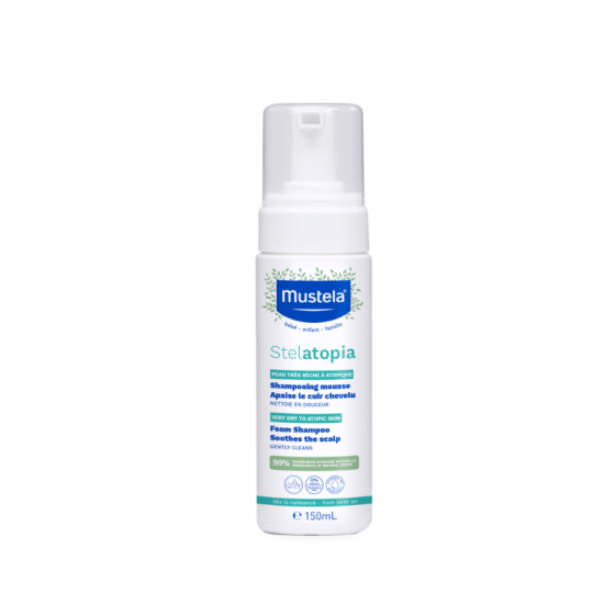 Mustela Stelatopia шампоан-пяна за атопична кожа 150мл