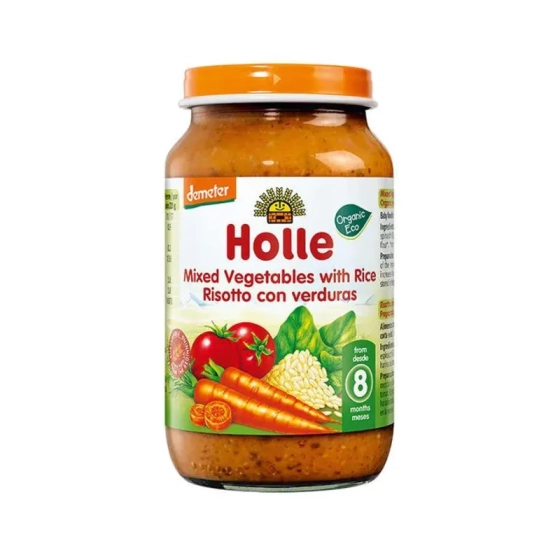 Holle Био пюре ризото със зеленчуци 8+ месеца 220г