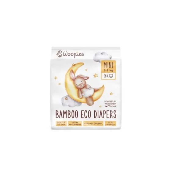 Wooden spoon Биоразградими пелени Woopies MINI (3-8 kg) 36бр