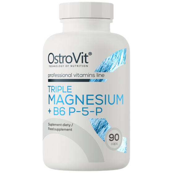OstroVit Троен Магнезии + Б6 + P-5-P - 90 капс.