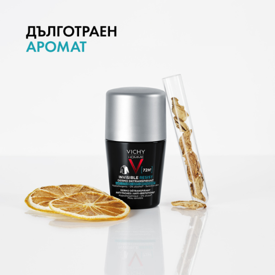 Vichy Homme дезодорант рол-он против изпотяване и раздразнения за мъже 72 часа 50мл 894234
