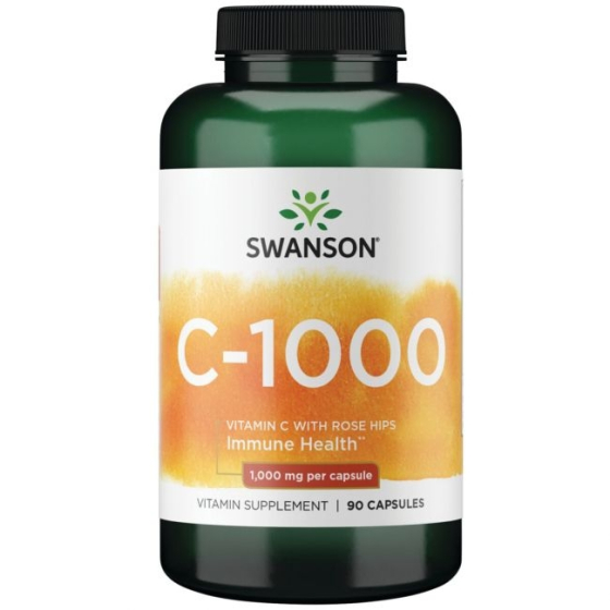 Swanson Витамин C с шипка 1000мг 90 капсули