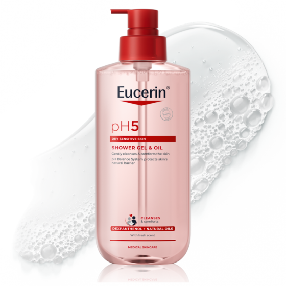Eucerin pH5 Душ гел с натурални масла 400мл