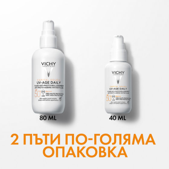 Vichy Soleil UV Age флуид за лице против фотостареене SPF50+ 80мл