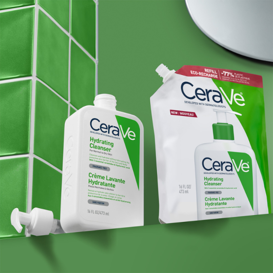 Cerave Хидратиращ измиващ крем за лице и тяло, нормална към суха кожа 473мл рефил 905602