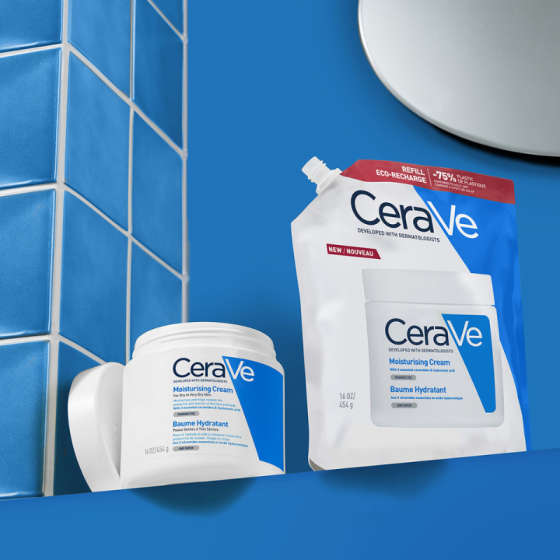 Cerave хидратиращ крем за лице и тяло, суха към много суха кожа 454г рефил 905626