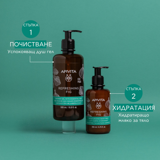 Apivita refreshing хидратиращо и ревитализиращо мляко за тяло със смокиня 200ml