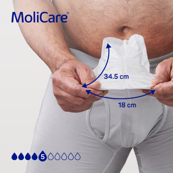 MoliCare Premium Men Абсорбиращи подложки за мъже 5 капки 14 броя Hartmann