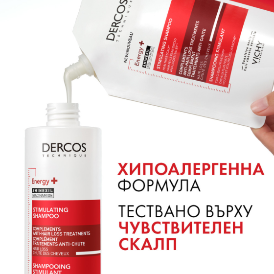 Vichy Dercos Energy+ Шампоан при косопад рефил 400мл 902823