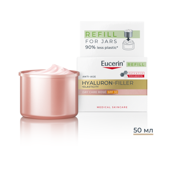 Eucerin Hyaluron-Filler+Elasticity Озаряващ дневен крем SPF30 50мл пълнител
