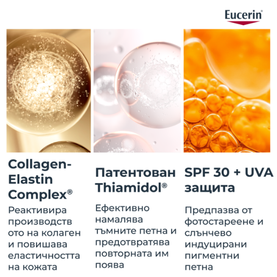 Eucerin Hyaluron-Filler+Elasticity Озаряващ дневен крем SPF30 50мл пълнител