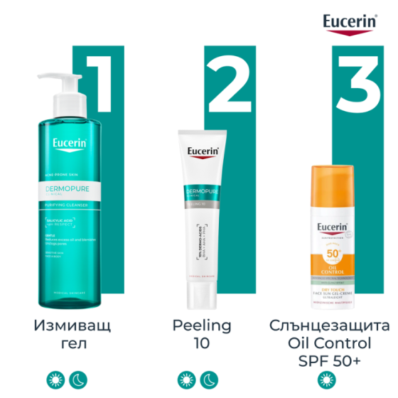 Eucerin Dermopure Clinical Peeling 10 Обновяваща нощна грижа за кожа, склонна към акне 40мл