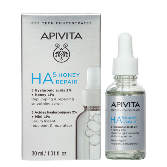 Apivita HA 5 Honey Repair Уплътняващ възстановяващ серум за лице 30мл