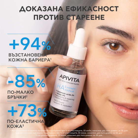 Apivita HA 5 Honey Repair Уплътняващ възстановяващ серум за лице 30мл