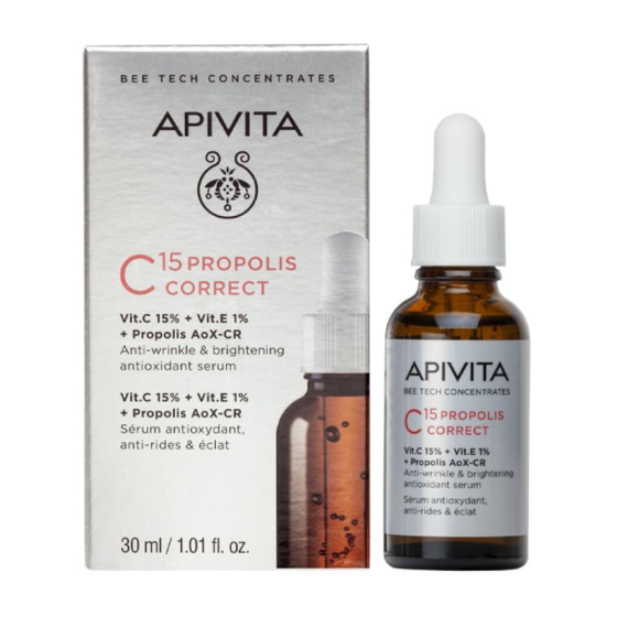 Apivita C15 Propolis Correct Антиоксидантен коригиращ серум за лице 30мл