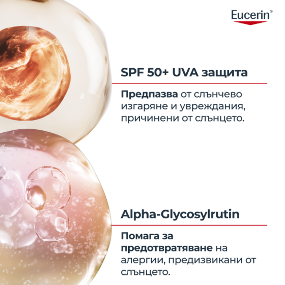 Eucerin Allergy Protect Слънцезащитен гел-крем SPF50+ при слънчеви алергии 150мл