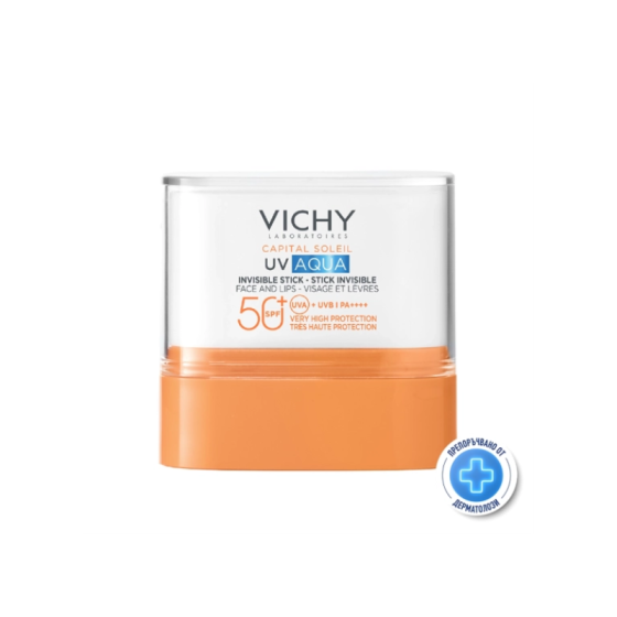 Vichy Soleil SPF50+ UV AQUA Слънцезащитен стик за лице и устни 10г 940993