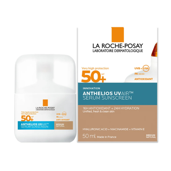 La Roche-Posay Anthelios SPF50+ UVAIR Слънцезащитен тониран серум среден за лице 50мл 932264