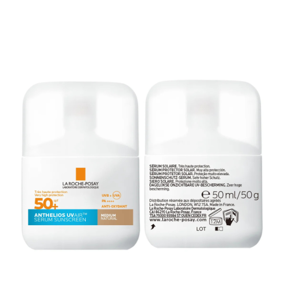 La Roche-Posay Anthelios SPF50+ UVAIR Слънцезащитен тониран серум среден за лице 50мл 932264