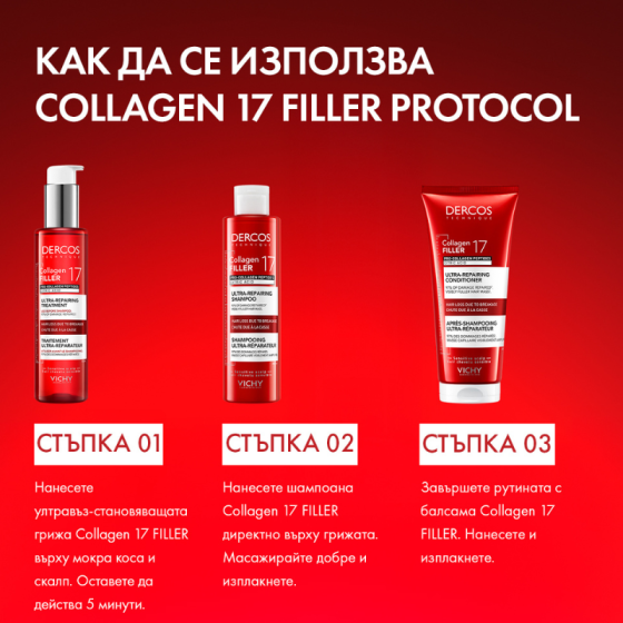 Vichy Dercos Collagen 17 Repair грижа преди шампоан 150мл