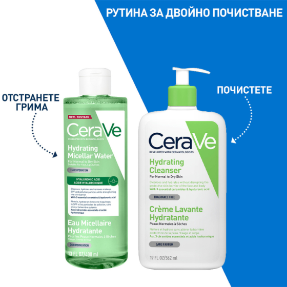 CeraVe Хидратираща мицеларна вода 400мл