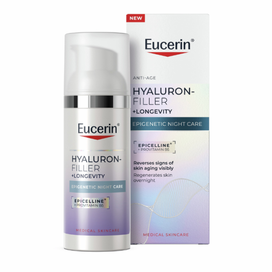 Eucerin Hyaluron-Filler + Longevity Epigenetic Нощна грижа 50мл