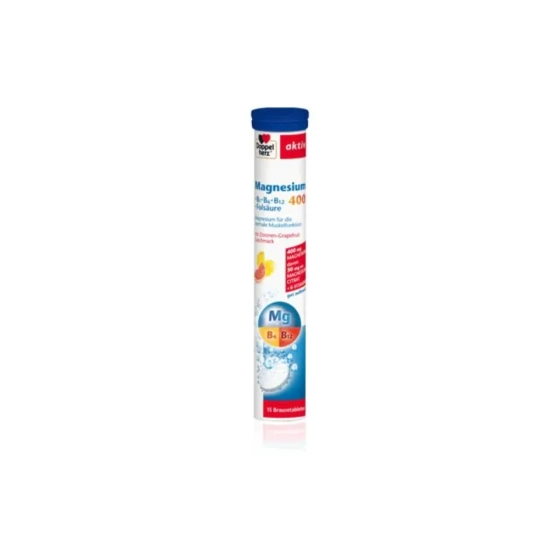 Doppelherz active Магнезий 400 +В-витамини ефервесцентни таблетки х15