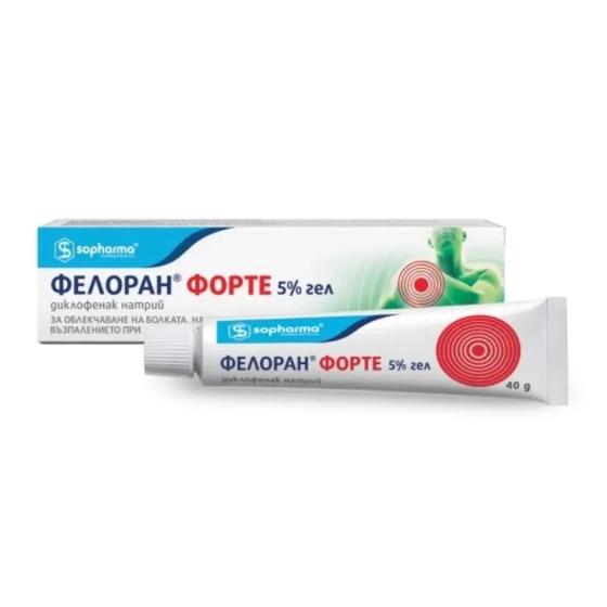 Фелоран Форте 5% гел при болка и възпаление в сухожилията  40гр