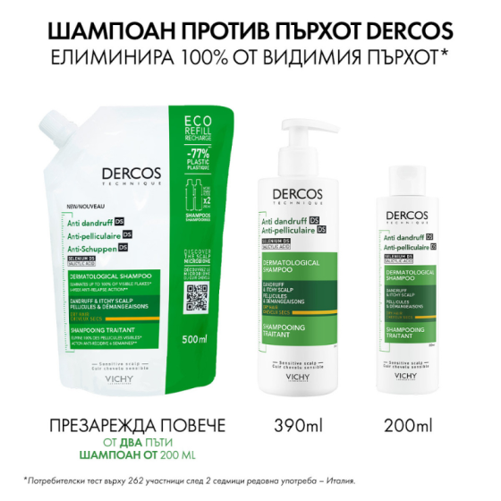 Vichy dercos шампоан против пърхот сух скалп 200мл. 330262